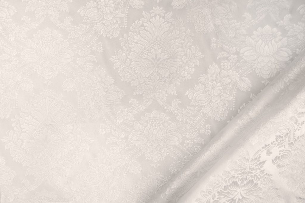 tessuto elegante damascato mx ronda colore bianco
