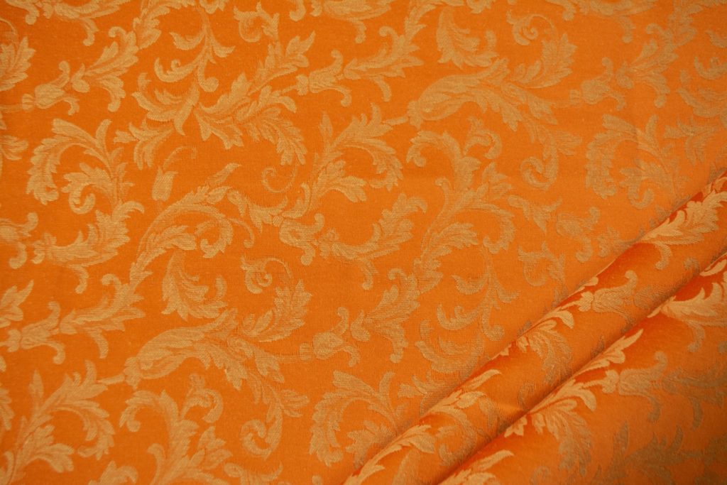 tessuto ramage elegante mx vanessa colore arancio
